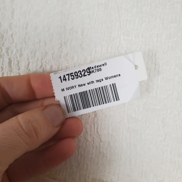 Madewell Popcorn Top Short Sleeve Square Neck Blouse Medium - Picture 5 of 9